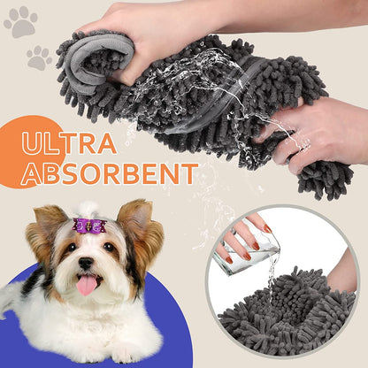 Microfiber Ultra Soft&Absorbent Grooming Towel For Drying Medium&Large Dogs and Cats