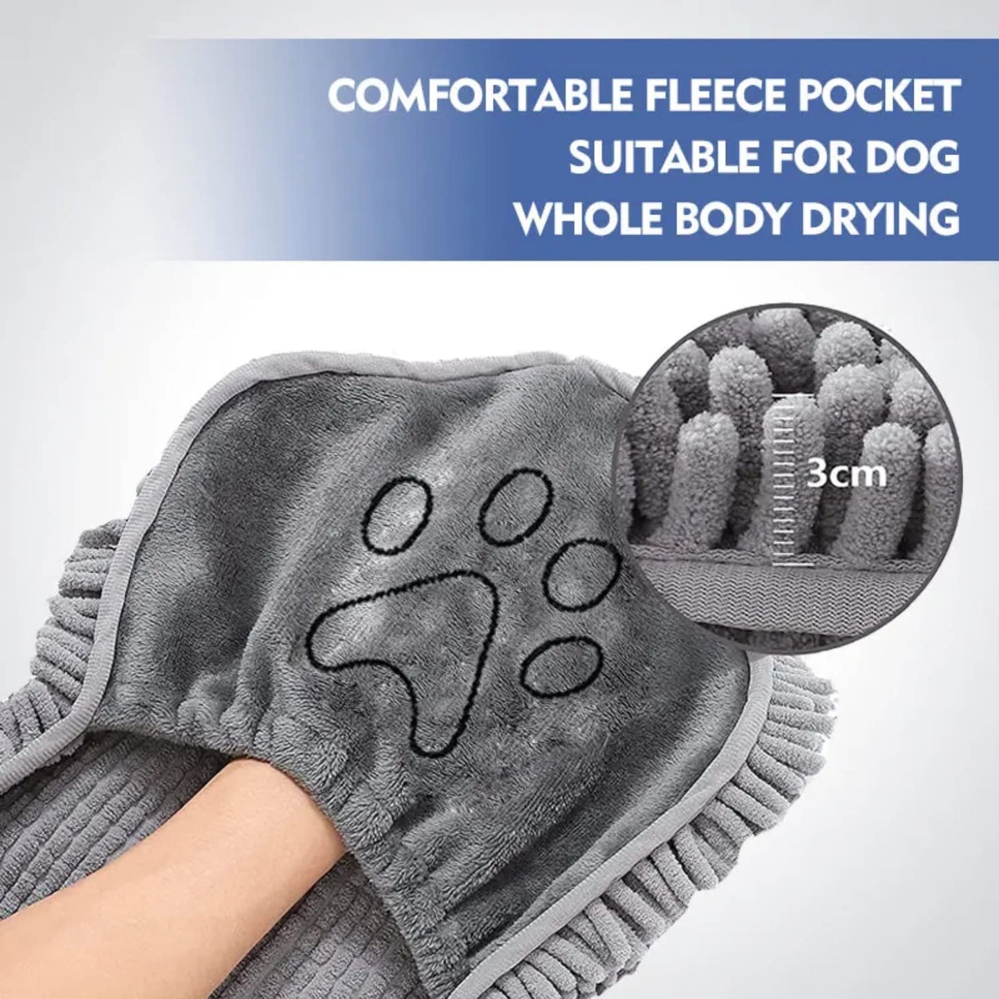 Microfiber Ultra Soft&Absorbent Grooming Towel For Drying Medium&Large Dogs and Cats